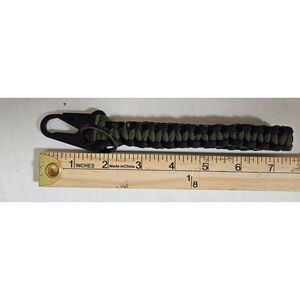 Paracord Keychain Black Olive Drab Tactical snap hook and keyring.‎